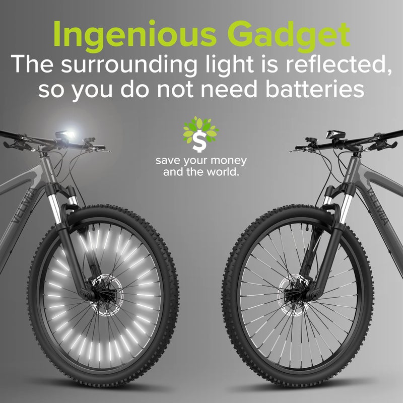 VELMIA Bike Reflectors for Night Riding - 360 Visibility and Easy mounting I Spoke reflectors Made with 3M Scotchlite, Bicycle Spoke reflectors Bike Spoke Skins, Bike Spoke Lights, Reflective Spoke - Image 3